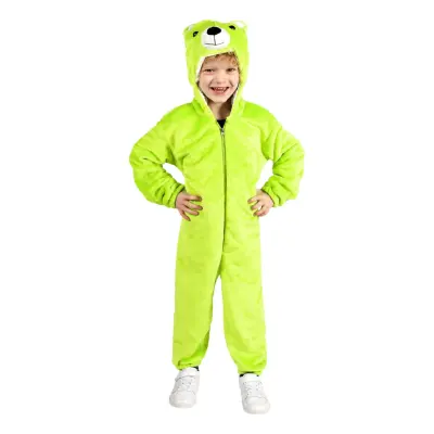 Onesie Grön Björn Bebis Maskeraddräkt - 12-18 mån