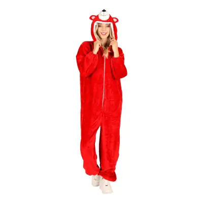 Onesie Röd Björn Maskeraddräkt - X-Large/XX-Large