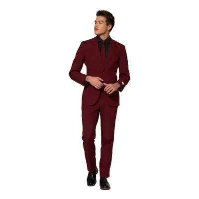OppoSuits Burgundy Kostym - 46
