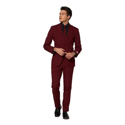 OppoSuits Burgundy Kostym - 50