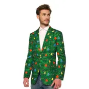 OppoSuits Christmas Green Tree Light Kavaj - 58
