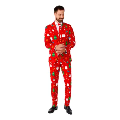 OppoSuits Festivity Red Kostym - 46