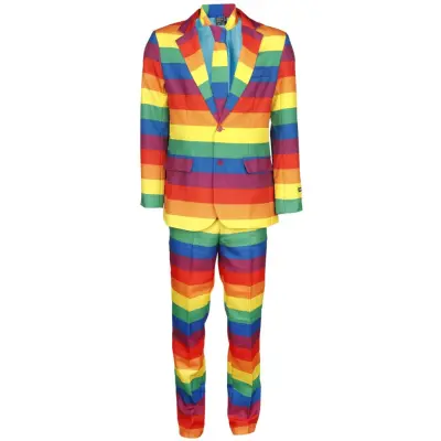 Suitmeister - Fun Kostym - Rainbow - för Herr -