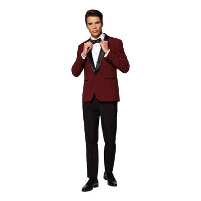 OppoSuits Hot Burgundy Smoking - 48