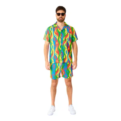 OppoSuits Loopy Lines Shorts Kostym - Medium