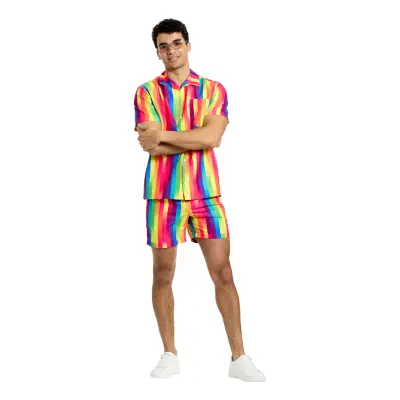 OppoSuits Rainbow Glaze Shorts Kostym - XX-Large
