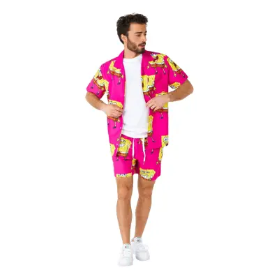 OppoSuits Svampbob Fyrkant Pink Shorts Kostym - X-Large