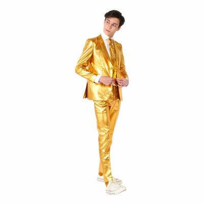 OppoSuits Teen Groovy Gold Kostym - 158/164