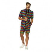OppoSuits Wild Rainbow Shorts Kostym - 48