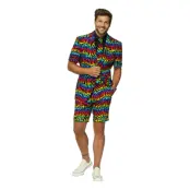 OppoSuits Wild Rainbow Shorts Kostym - 48