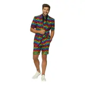 OppoSuits Wild Rainbow Shorts Kostym - 50