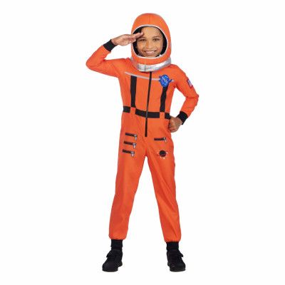 Orange Rymddräkt Barn Maskeraddräkt - Large