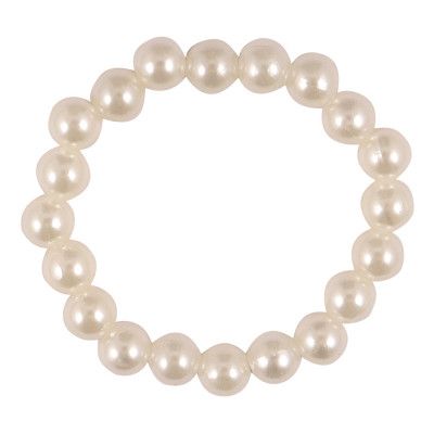 Pärlarmband Vit
