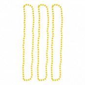 Pärlhalsband Självlysande - 3-pack Gula