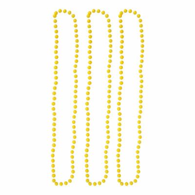 Pärlhalsband Självlysande - 3-pack Gula