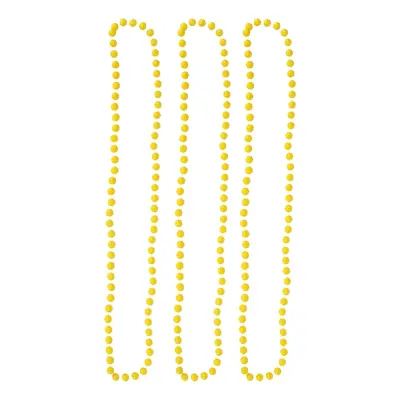 Pärlhalsband Självlysande - 3-pack Gula