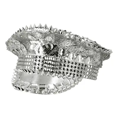 Paljettkeps med Nitar Silver - One size