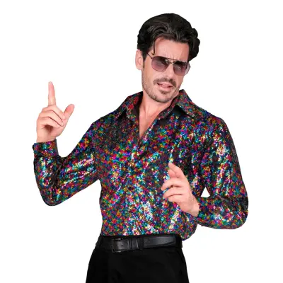 Paljettskjorta Flerfärgad - Small/Medium