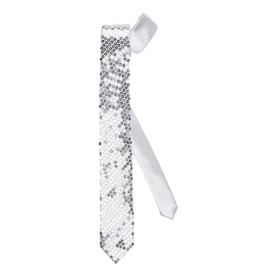 Paljettslips Silver