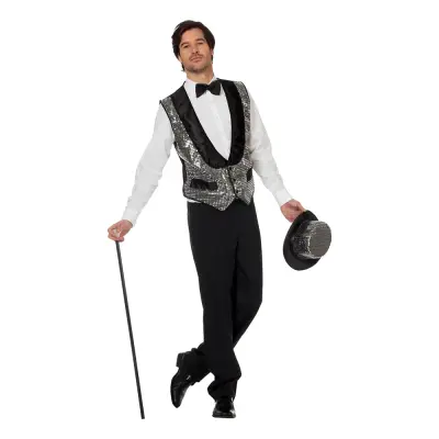 Paljettväst Silver - Medium