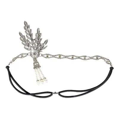 Pannband Flapper Silver Deluxe - One size