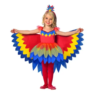 Papegoja Klänning Barn Maskeraddräkt - Medium