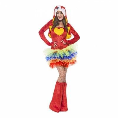 Papegojaklänning Maskeraddräkt - X-Small
