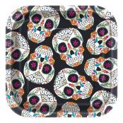 Pappersassietter Kvadrat Day of the Dead - 10-pack