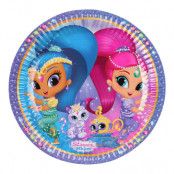 Papperstallrikar Shimmer & Shine - 8-pack