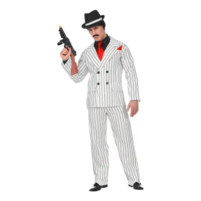 Gangster Vitrandig Maskeraddräkt - Medium