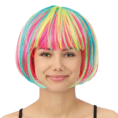Peruk Cabaret Multi Neon - One size