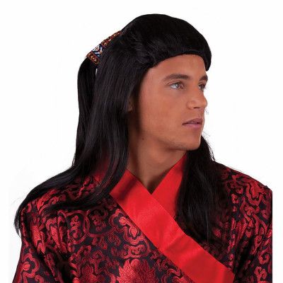 Peruk Krigare Svart - One size