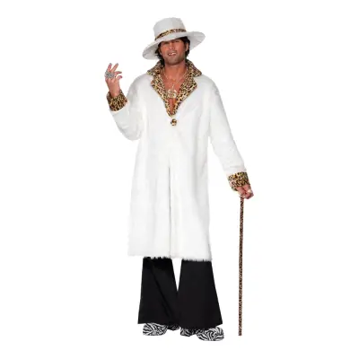 Pimp Pälskappa Maskeraddräkt - Medium