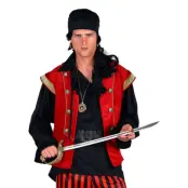 Pirat Black Beard Deluxe Maskeraddräkt - Small