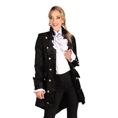 Pirat Kappa Brocade Dam Svart Deluxe - Large