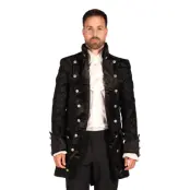 Pirat Kappa Brocade Herr Svart Deluxe - Small