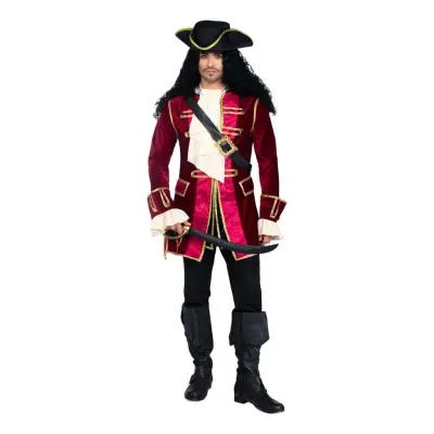 Pirat Kapten Deluxe Maskeraddräkt - Large