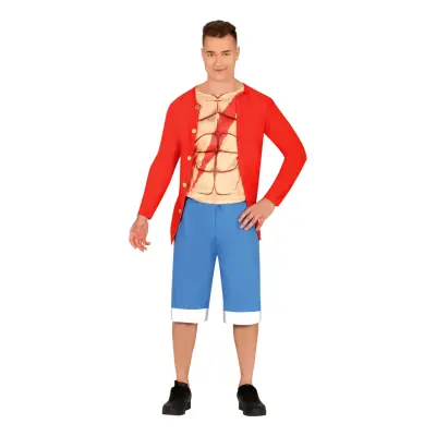 Pirat med Magrutor Maskeraddräkt - Medium