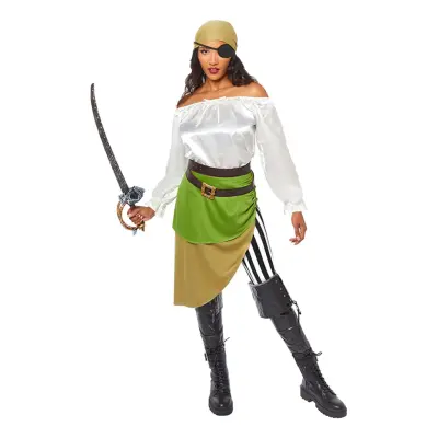 Piratdam Maskeraddräkt - Medium