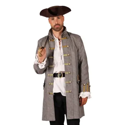 Piratjacka Grå Herr Deluxe - XX-Large