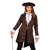 Piratjacka Mörkbrun Dam Deluxe - X-Large