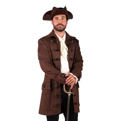Piratjacka Mörkbrun Herr Deluxe - XX-Large