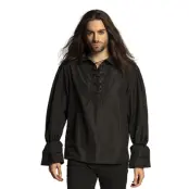 Piratskjorta Svart - L/XL