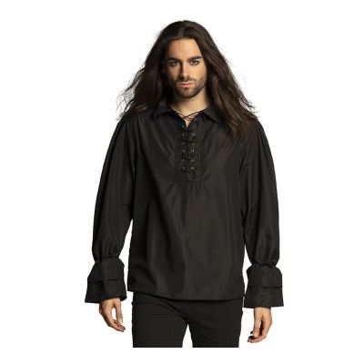 Piratskjorta Svart - M/L