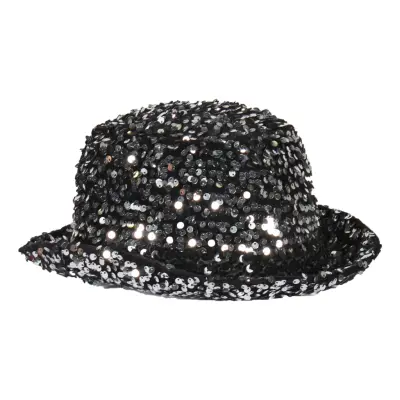 Plommonstop Paljetthatt Svart/Silver Deluxe - 60