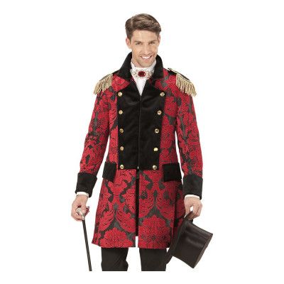 Jacquard Röd Paradkappa - Medium