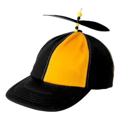Propellerkeps Svart/Gul - One Size