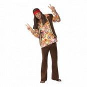 Psykadelisk 60-tals Hippie Maskeraddräkt - Medium