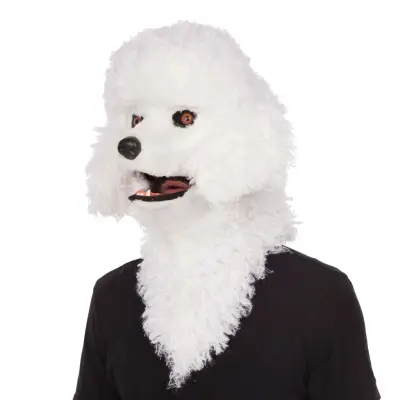 Pudel Mask med Rörlig Mun - One size