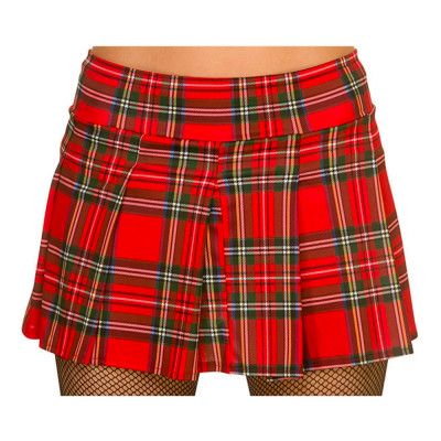 Punk Kjol Rödrutig - One size